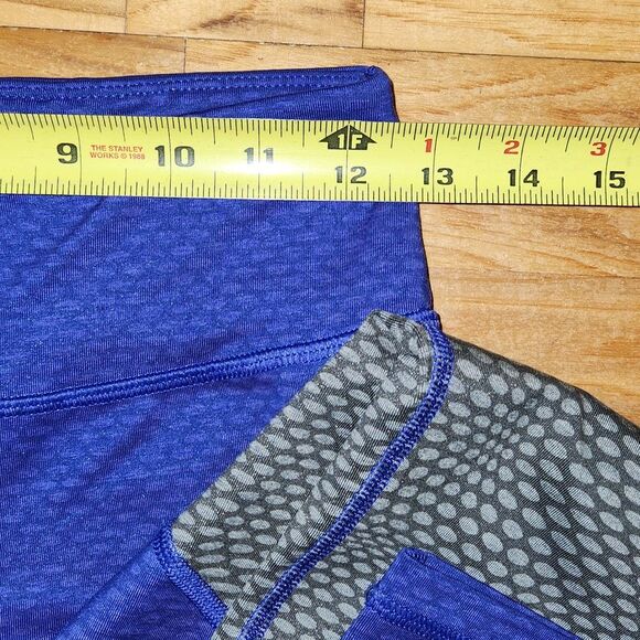 Puma Purple Gray Activewear Running Leggings Women S Pocket Polyester Elastane - Picture 3 of 12